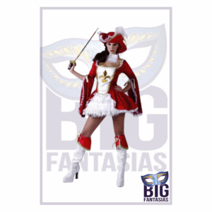 Mosqueteira Vermelha e branco