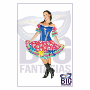 Caipira  Vestdio longo  azul( 1 )