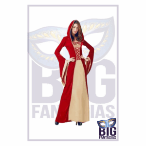 Medieval Vestido vermelho veludo